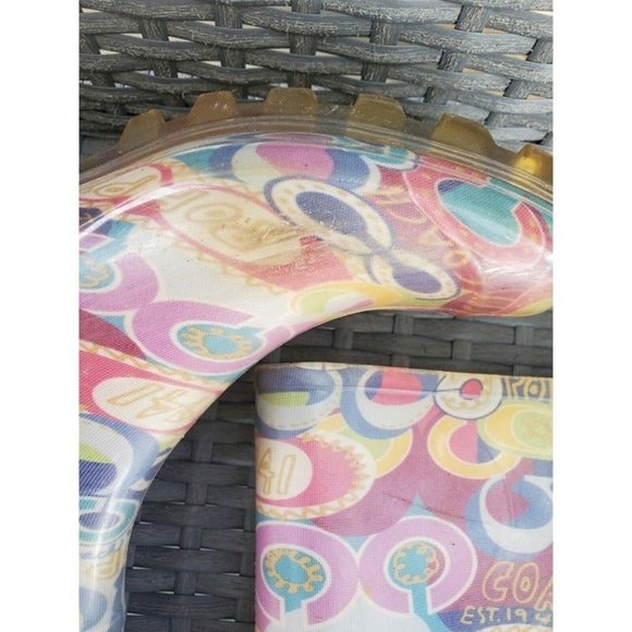 COACH Multicolor Poppy Waterproof Rain Boots 13" tall Size 8 - Picture 7 of 7